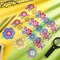 67 Pieces Spring Flower Bulletin Boards Decoration Set Included 37ft Bulletin Board Borders and 27 Pieces Flower Cutouts Offices Wall Decoration(Mixed Flowers)